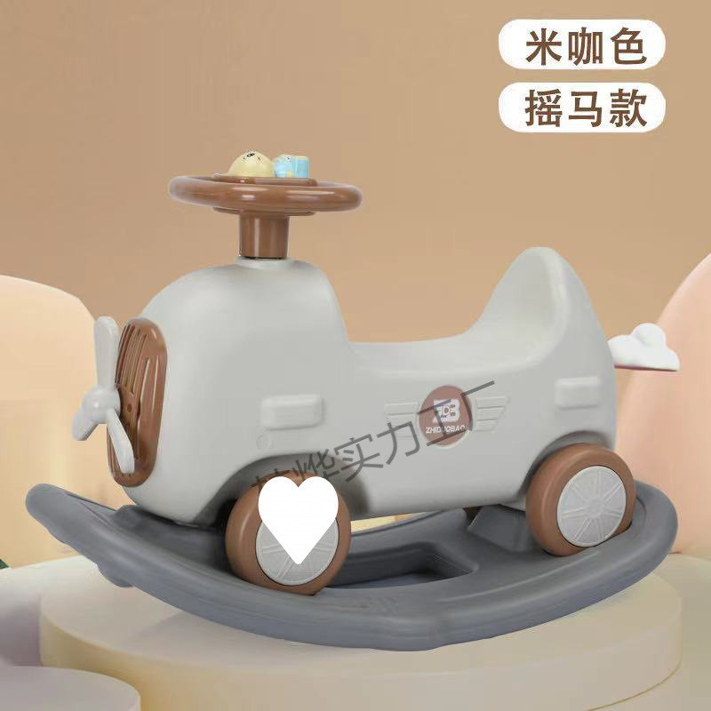 Rocking Horse Children's Wooden Horse 2-in-1 Rocking Horse Toy Car Baby ...