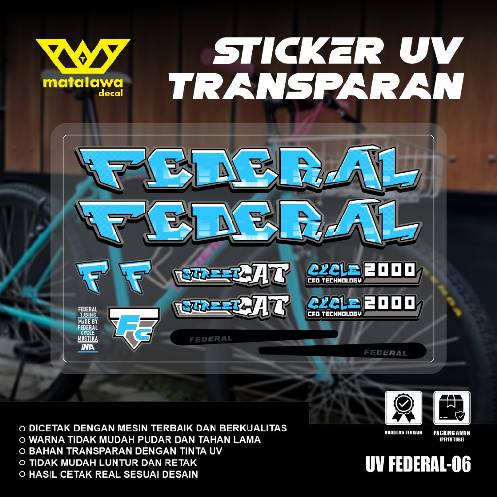PREMIUM FEDERAL Decal Sticker FEDERAL UV TRANSPARENT STREET CAT 550 ...
