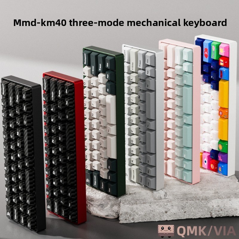 MMD KM40 Mechanical Keyboard Aluminum Alloy Wireless Tri Mode Wired ...