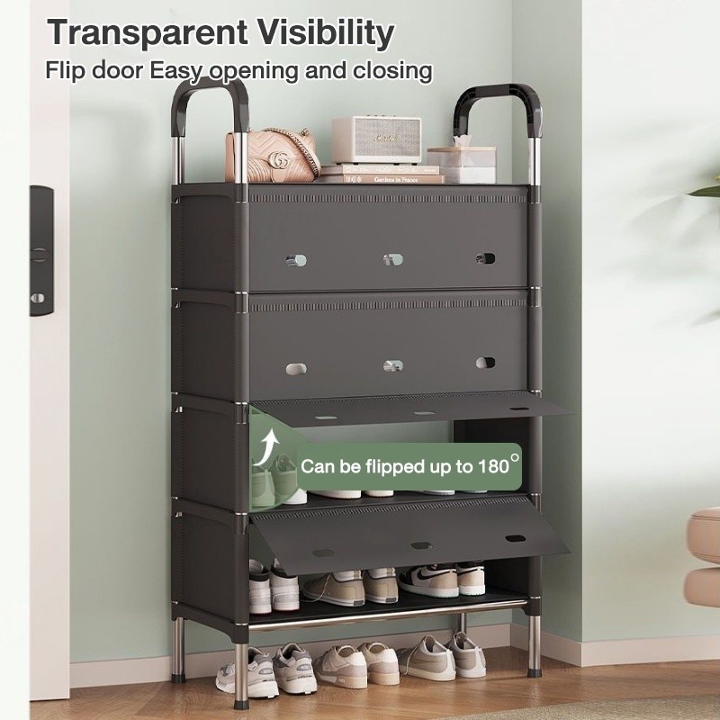 Layer Shoe Rack Tier Stackable Shoes Organizer Stackble Dust Water ...
