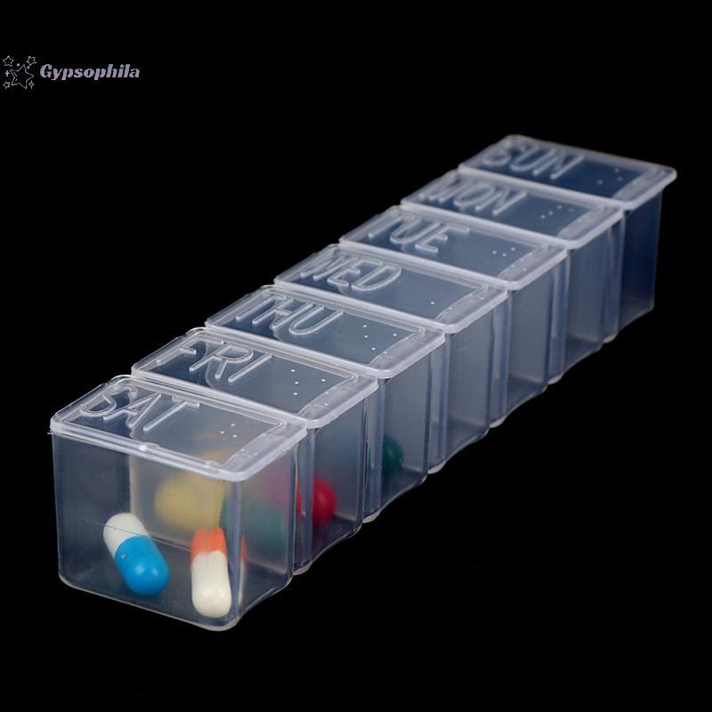 7 Days Braille lettering Pill Case Storage Dispenser Medicine Storage ...