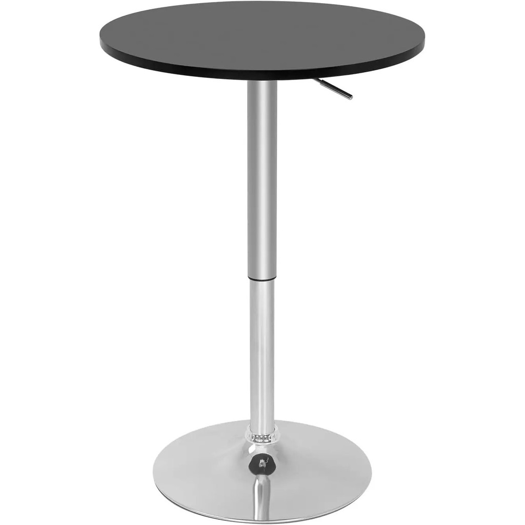 Bar Table With Height Adjustable, Round Cocktail Bistro High Table For ...