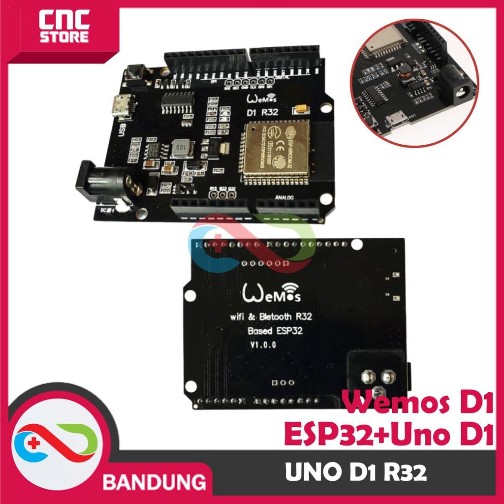 Arduino UNO D1 R32 WiFi ESP32 4Mb – Electronic control board ...