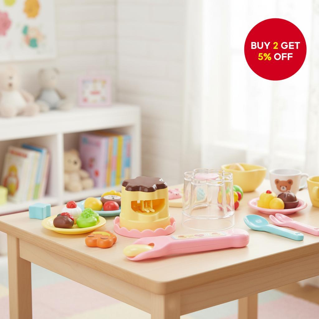 Jelly Strawberry Pudding Playset for Kids Home Play Feeding Toy ...