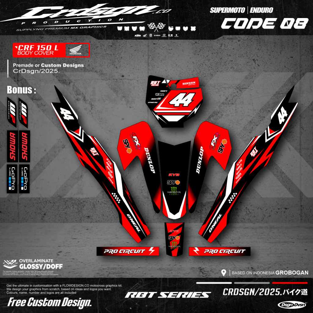 RBT/GTX VEGA R NEW Variation Sticker Latest RBT Modified Duck Striping ...