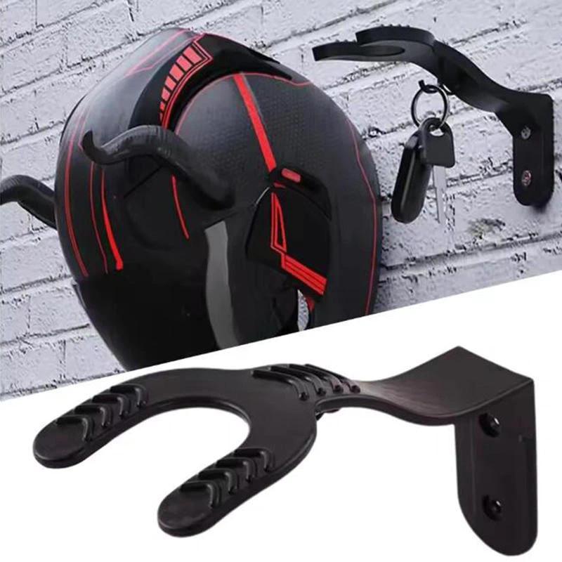 Motorcycle Helmet Hook Racks Wall Mount Shelf Storage Holder Helmet ...