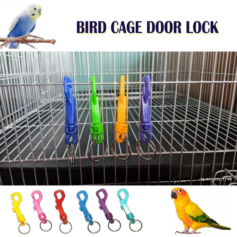 Pet Cage Door P-Shape Spring Lock Plastic Hook - Para sa Bird Dog ...