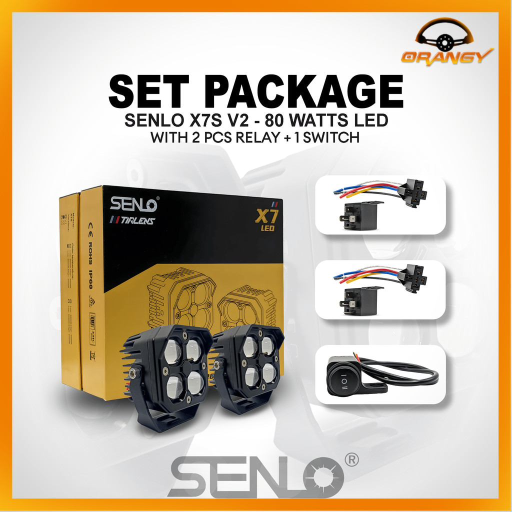 SET PACKAGE - ORIGINAL SENLO X7S MATRIX DRIVING LIGHT V2, A1 Switch and ...