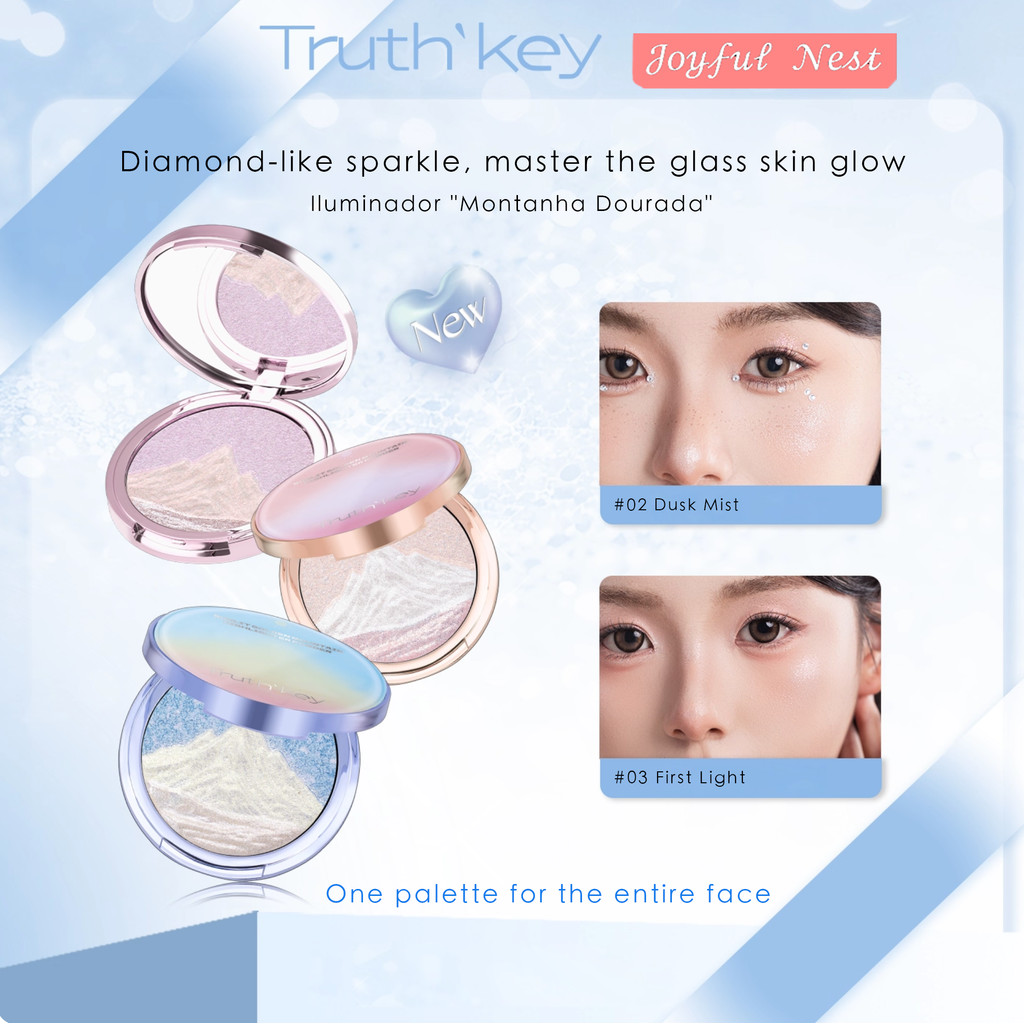 3 Color Highlighter Powder Cream Sparkling Diamond Sunlight Glow ...