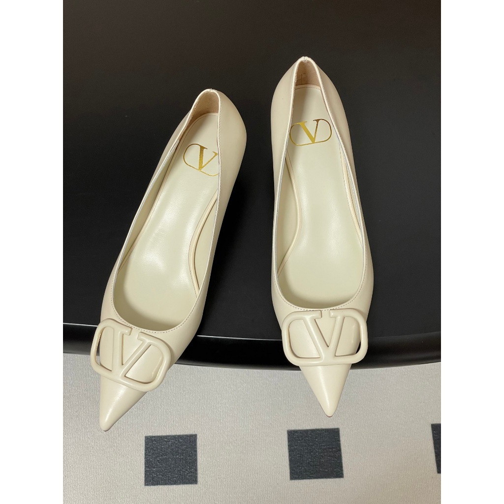 Valentino 2026 Spring Summer New Style Pointed Low Heel High Heel Shoes ...