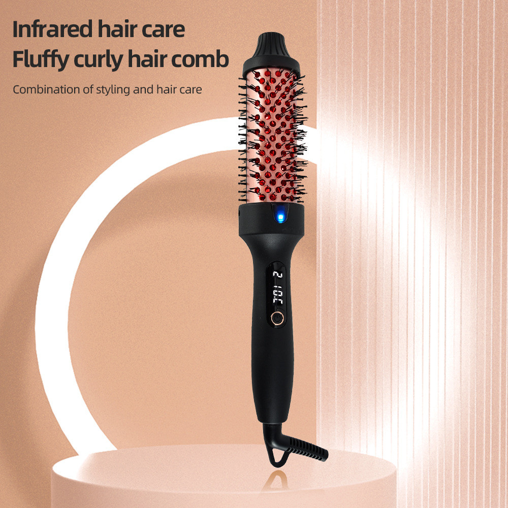 Infrared Straight Curling Comb Fluffy Comb Handy Tool Portable Hair ...