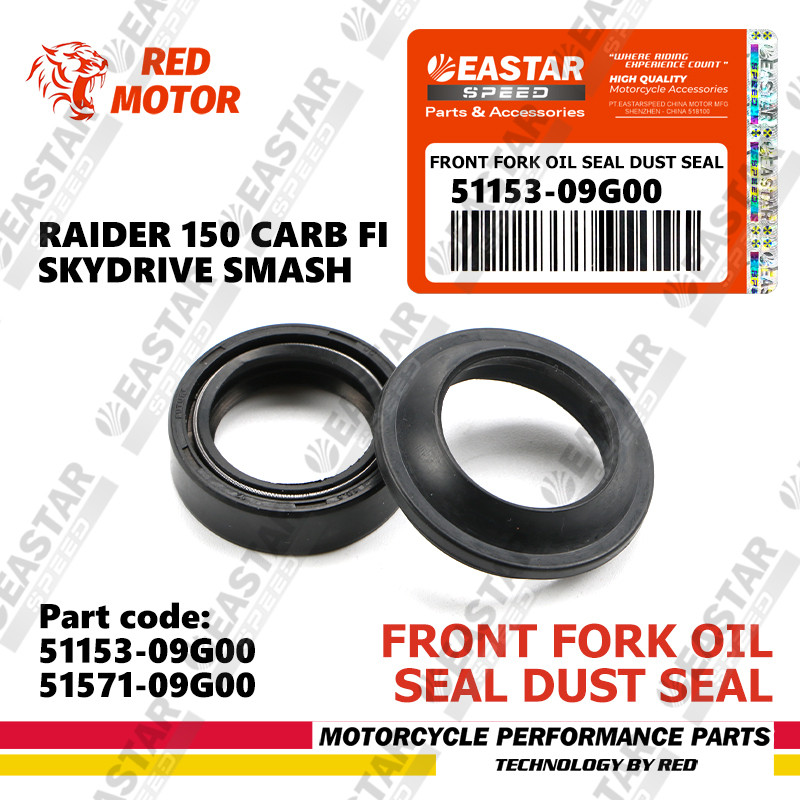 51153-09G00 51571-09G00FRONT FORK OIL SEAL DUST SEAL Raider 150 Carb FI ...