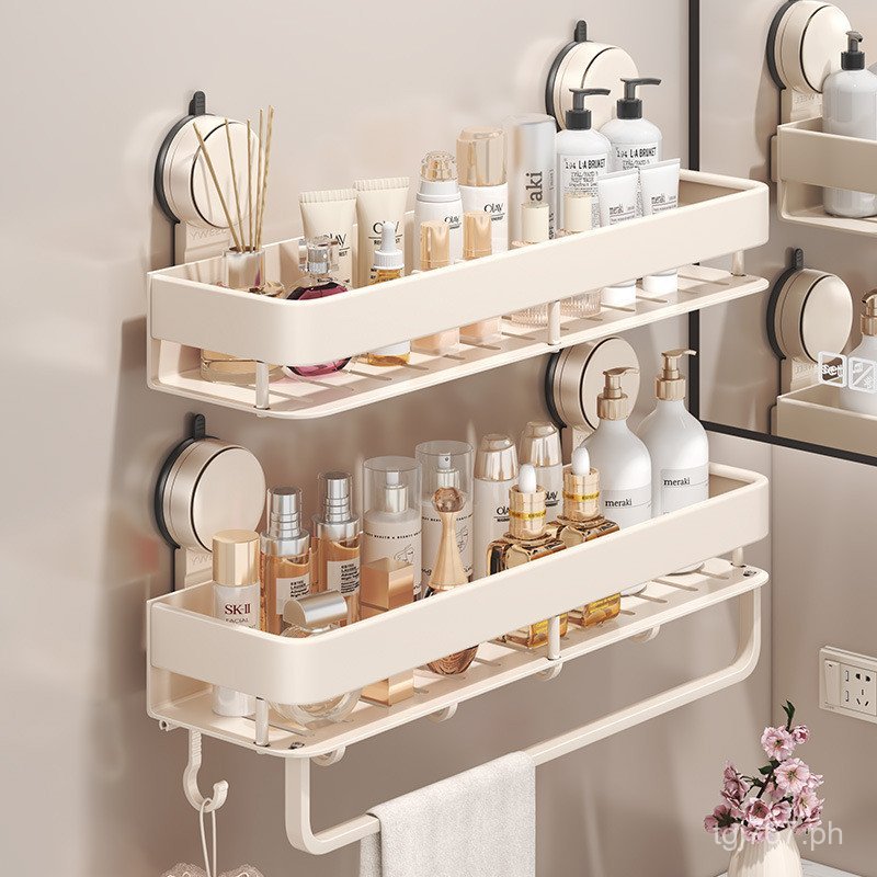 Multifunctional Wall-Mounted Kitchen Spice Rack Cream Kitchen Storage ...