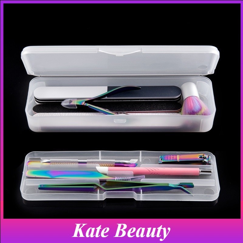 Nail Art Pen Storage Box Nail Art Tools Makeup Empty Case Double Layer ...