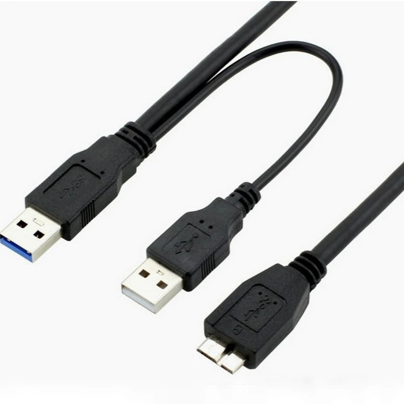 Hard Drive Power Cable Usb 3.0 Male To Micro B Male Y Wire Splitter ...
