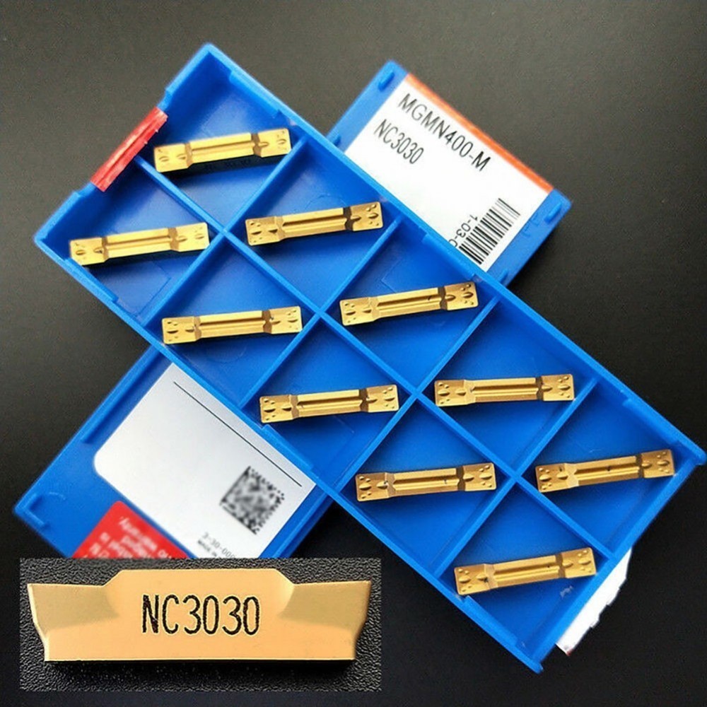 Lot 2 Inserts Carbure CNC MGMN400-M NC3030 – Lames Rainurage & Coupe Acier 4 Mm, Haute Performance