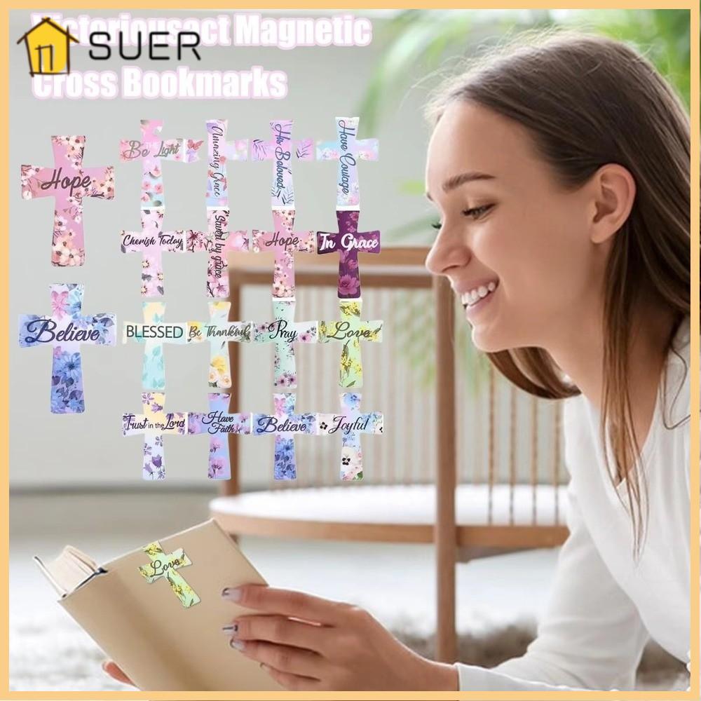 SUER1EN 12/16/24PCS Bible Magnetic Bookmarks, Plastic Leather Material ...