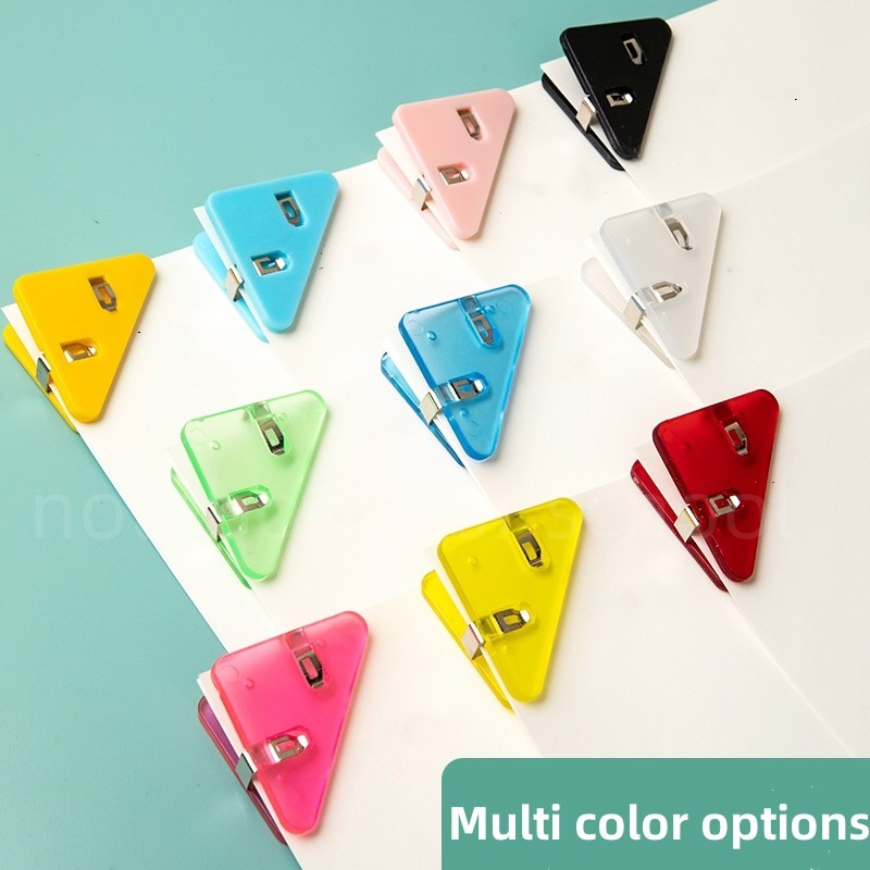 Transparent Colorful Clip Triangle Test Paper Clip Cute Memo Holder ...