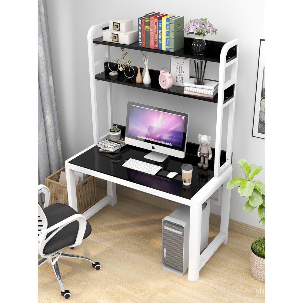 Desktop Table Computer Tempered Glass Computer Desk Student Modern ...