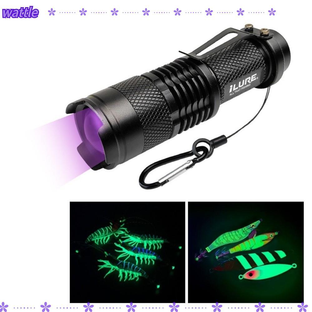 WATTLE UV Flashlight, 395nm Zoomable Ultraviolet Torch, Compact Design ...