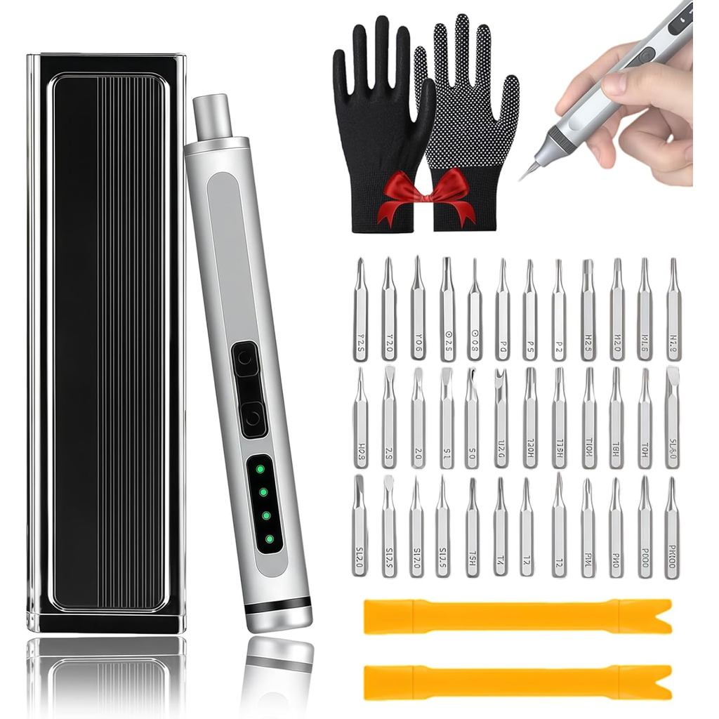 44 in 1 Precision Screwdriver Set with Case, Max 3.7v Mini Electric ...