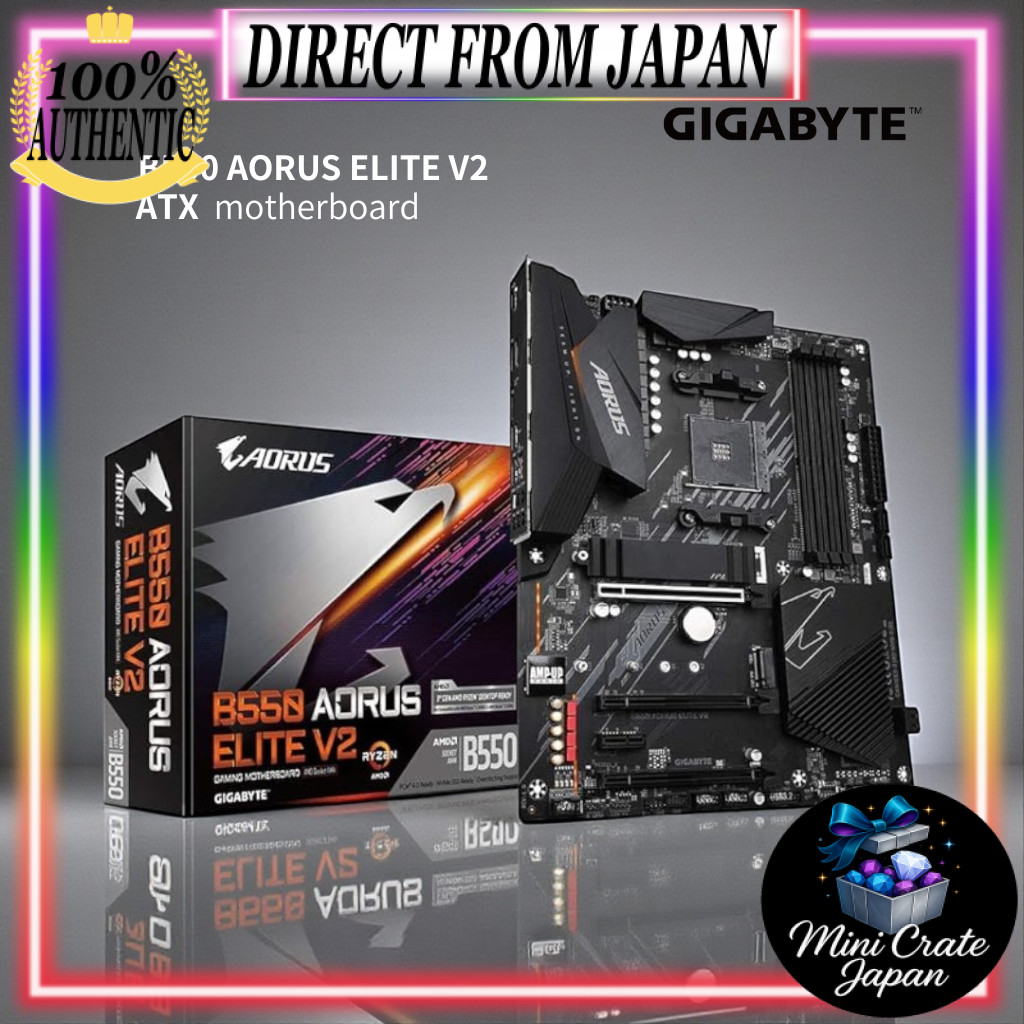 GIGABYTE B550 AORUS Elite V2 - ATX Moederbord Voor AMD AM4, Compatibel Met Ryzen 5000, 4000 En 3000 Series - 30.5x24.4 Cm 3 miniatura