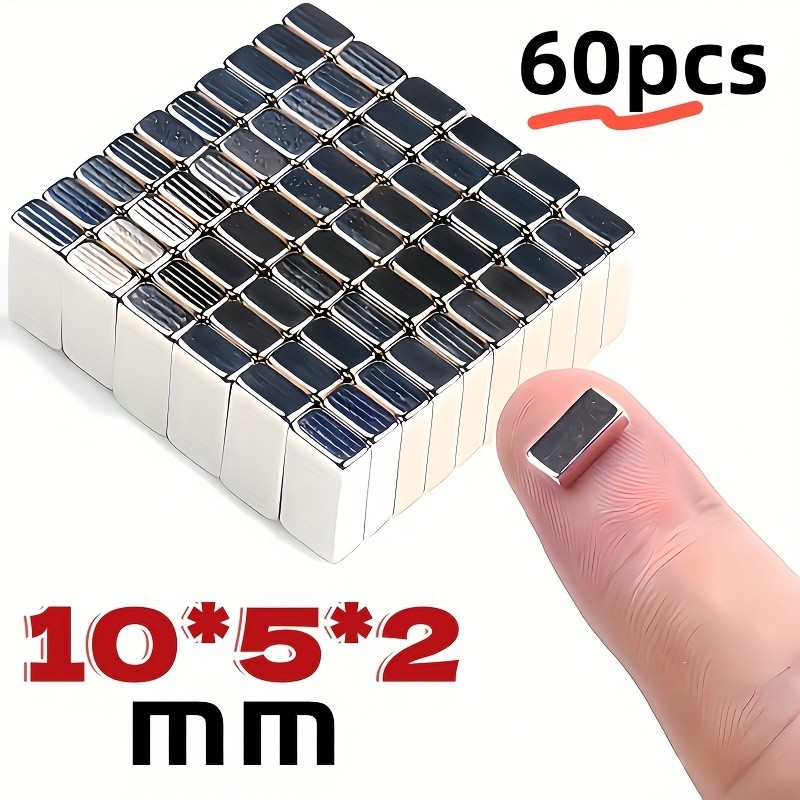 25/60 pieces of convenient magnets, 10x5x2 mm - rectangular magnet rods ...