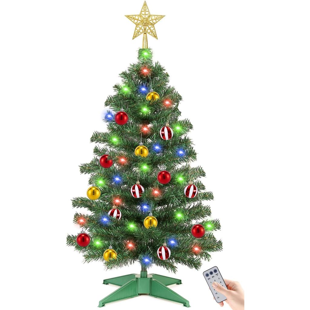 [ Remote Control & 12 Modes ] 3 Ft Christmas Tree with Timer 50 Warm ...