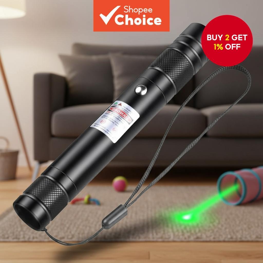 10000m Green Laser Pointer USB Charging Built-in Battery Portable Torch ...
