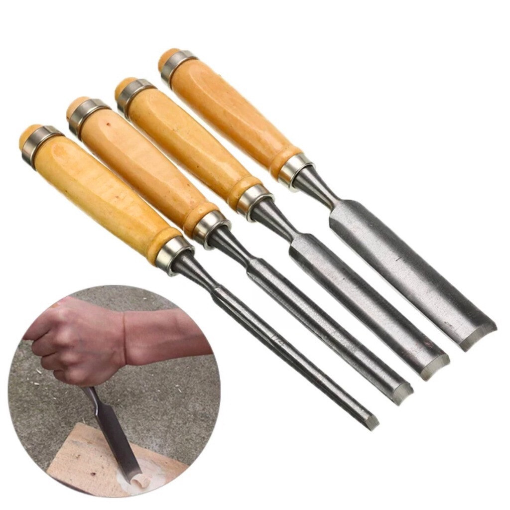 Flea 4Pcs Carving Set Wood Chisel Tool (Curve) | Shopee Philippines