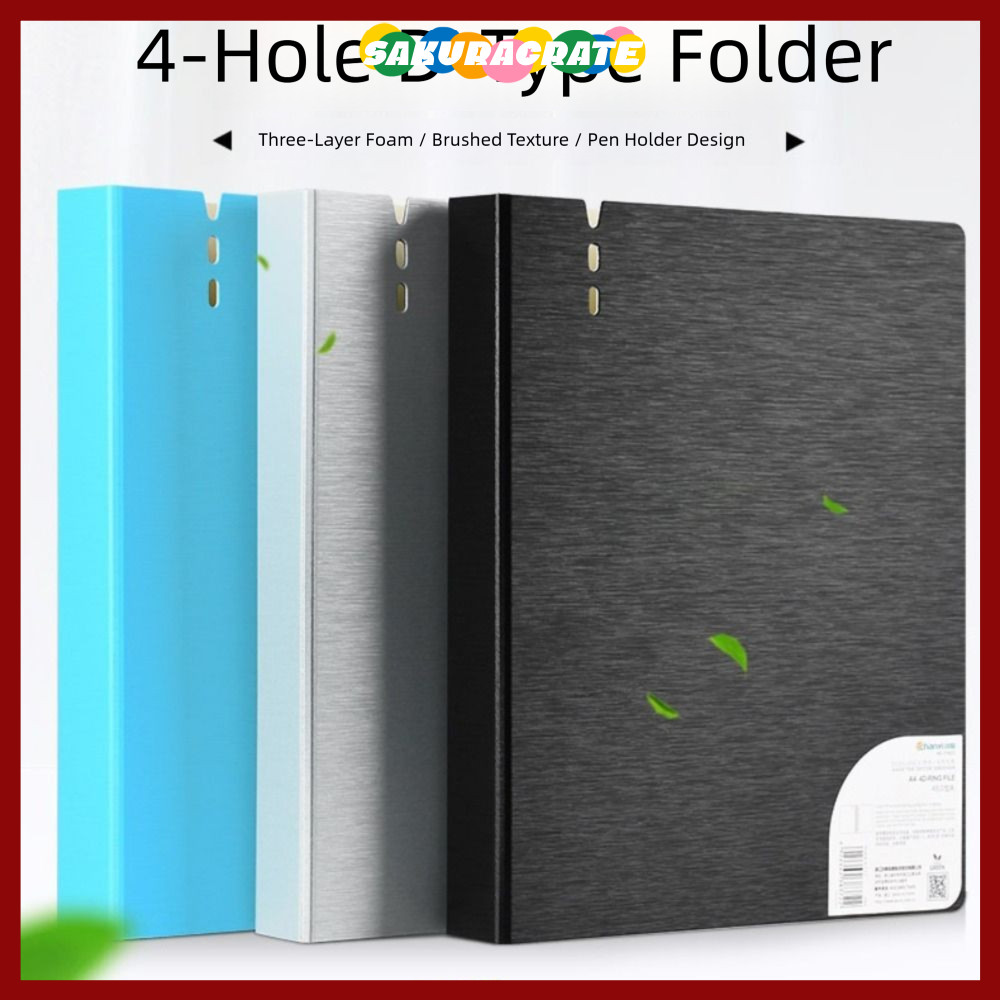 SAKURACRATE Display Book, 4 Hole Waterproof A4 File Folders, D-Shaped ...