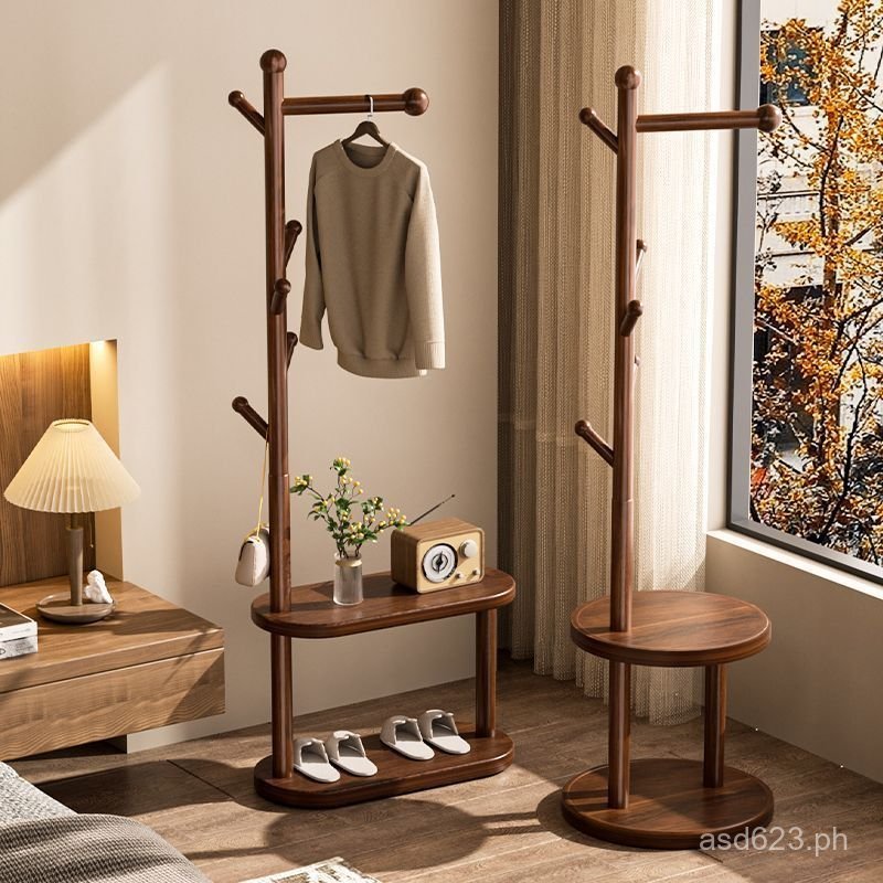 Home Use Vertical Simple Clothes Rack Hanging Rack Solid Wood Living ...