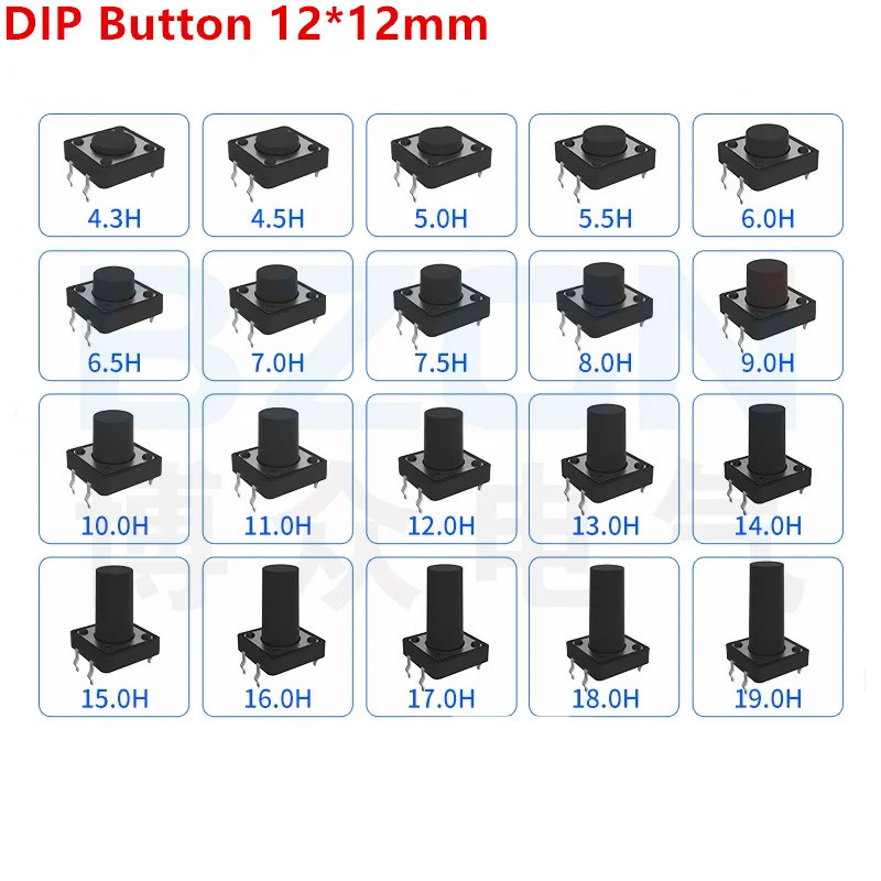 20Pcs Panel PCB On Off Momentary Tactile Tact Micro Mini Switch Push ...