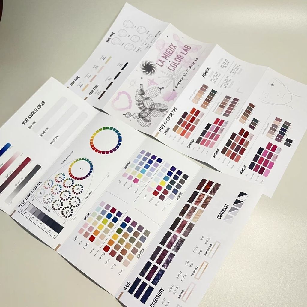 Korean Color Diagnosis Guest Diagnosis Card Color Image Diagnosis ...