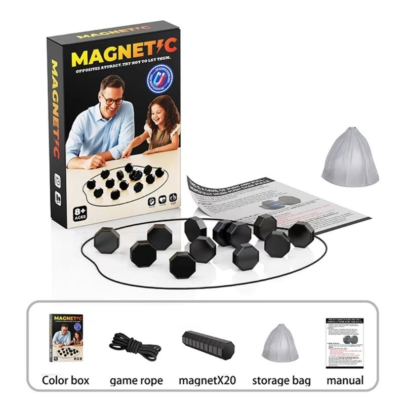 Left Magnetic Chess Game Magnetic Chess Set with Pieces String Magnetic ...
