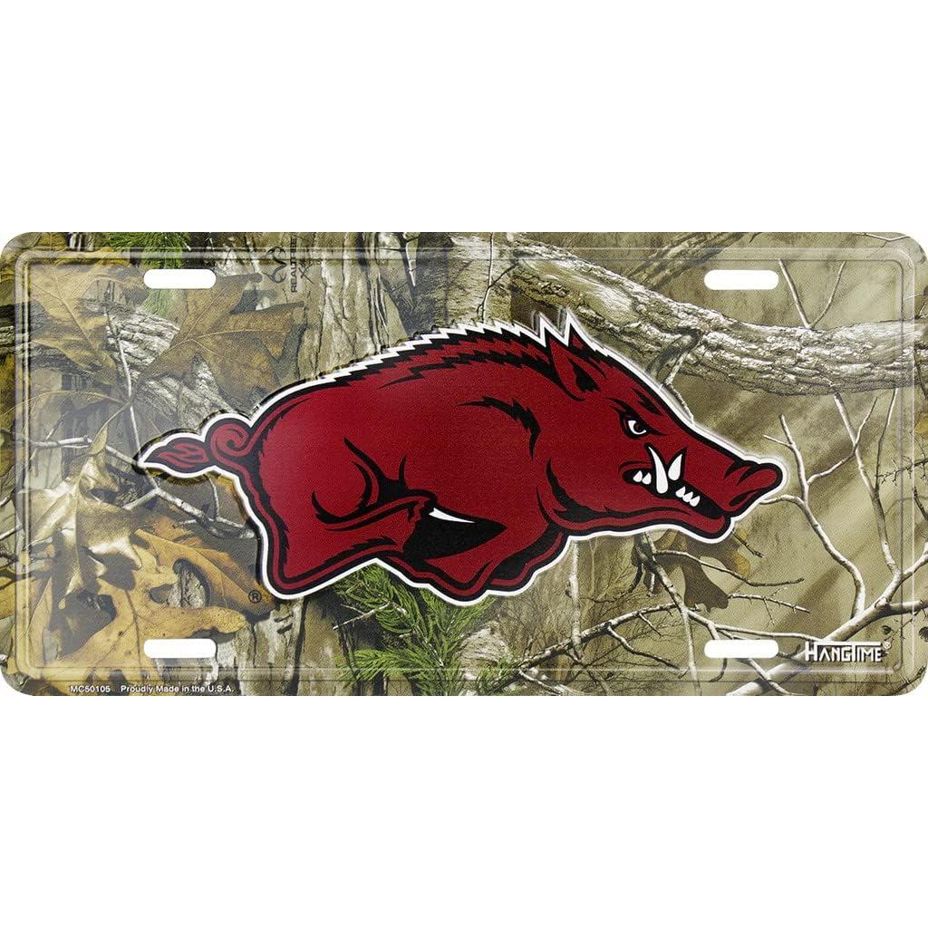 Hangtime University of Arkansas - Arkansas Razorback 6 x 12 Metal CAMO ...