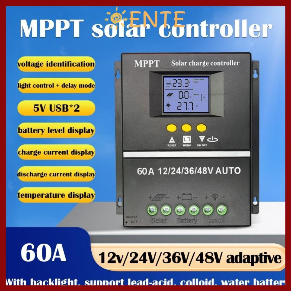 ENTE Battery Charger, 60A 80A 100A 12V/48V MPPT Controller, Protects ...