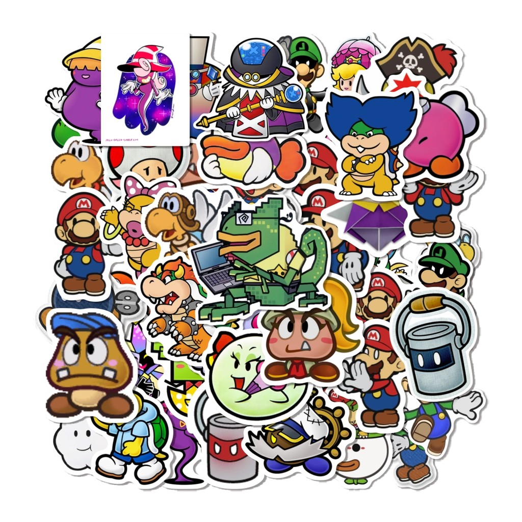 COD 50 PCS PAPER MARIO Stickers Waterproof Stickers – Ideal to Protect ...