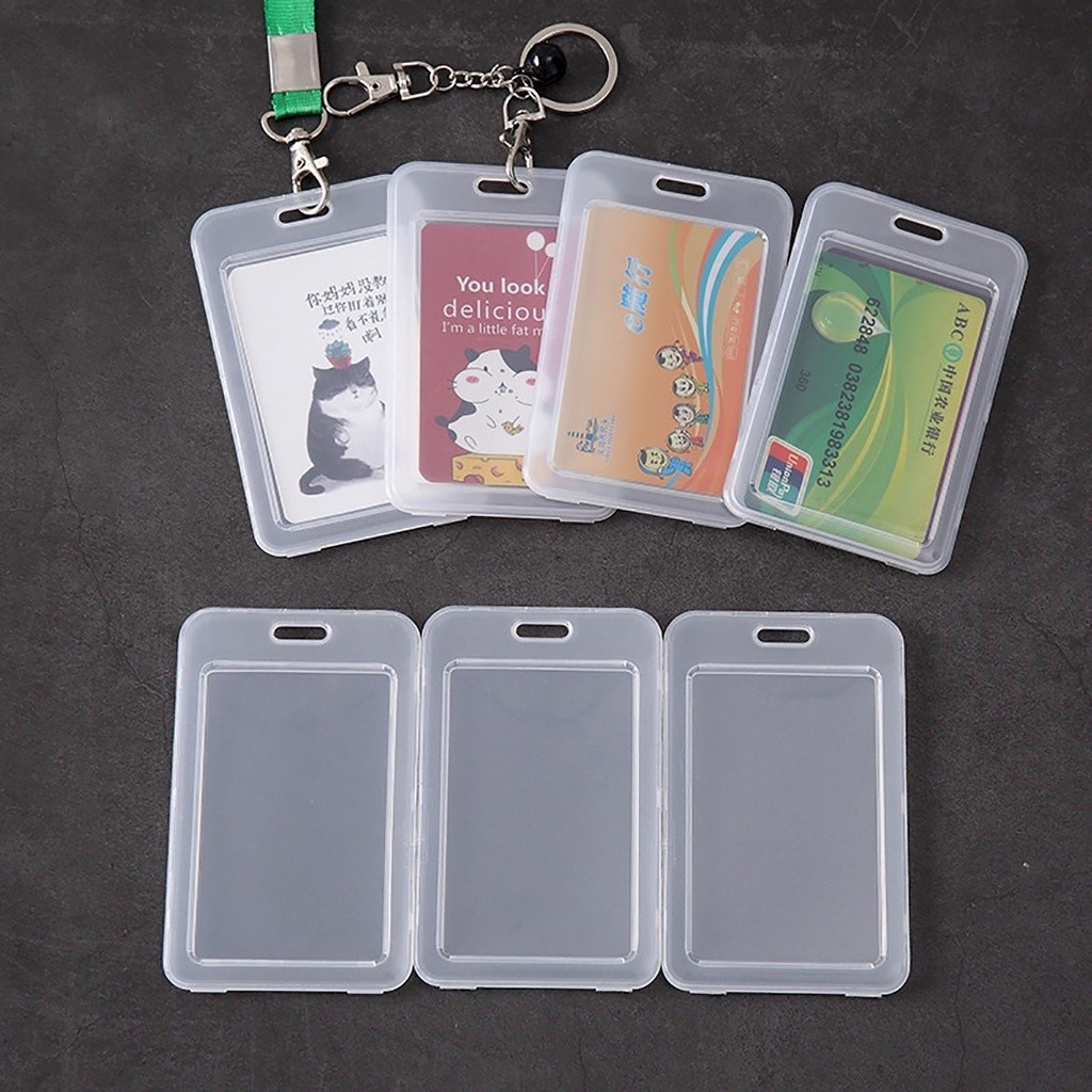 10pcs School ID Card Cover Waterproof Transparent Double Sided ID Set ...