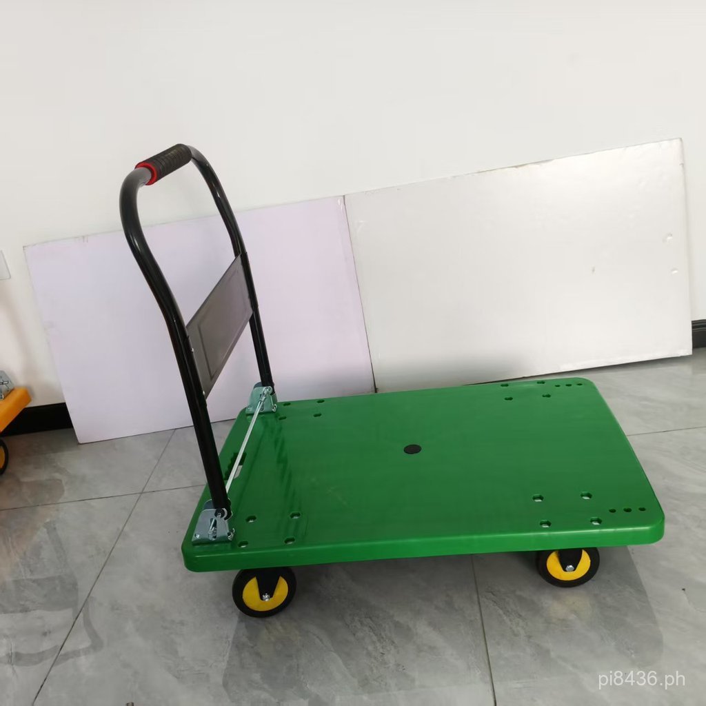Foldable Plastic Warehouse Pallet Truck, Flatbed Plastic Nylon Hand ...