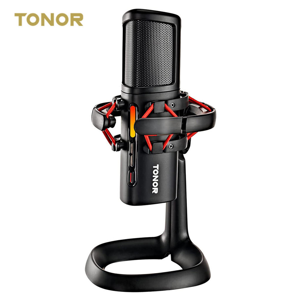 Tonor Microphone Noise Reduction Zero Delay Condenser RGB Esports ...