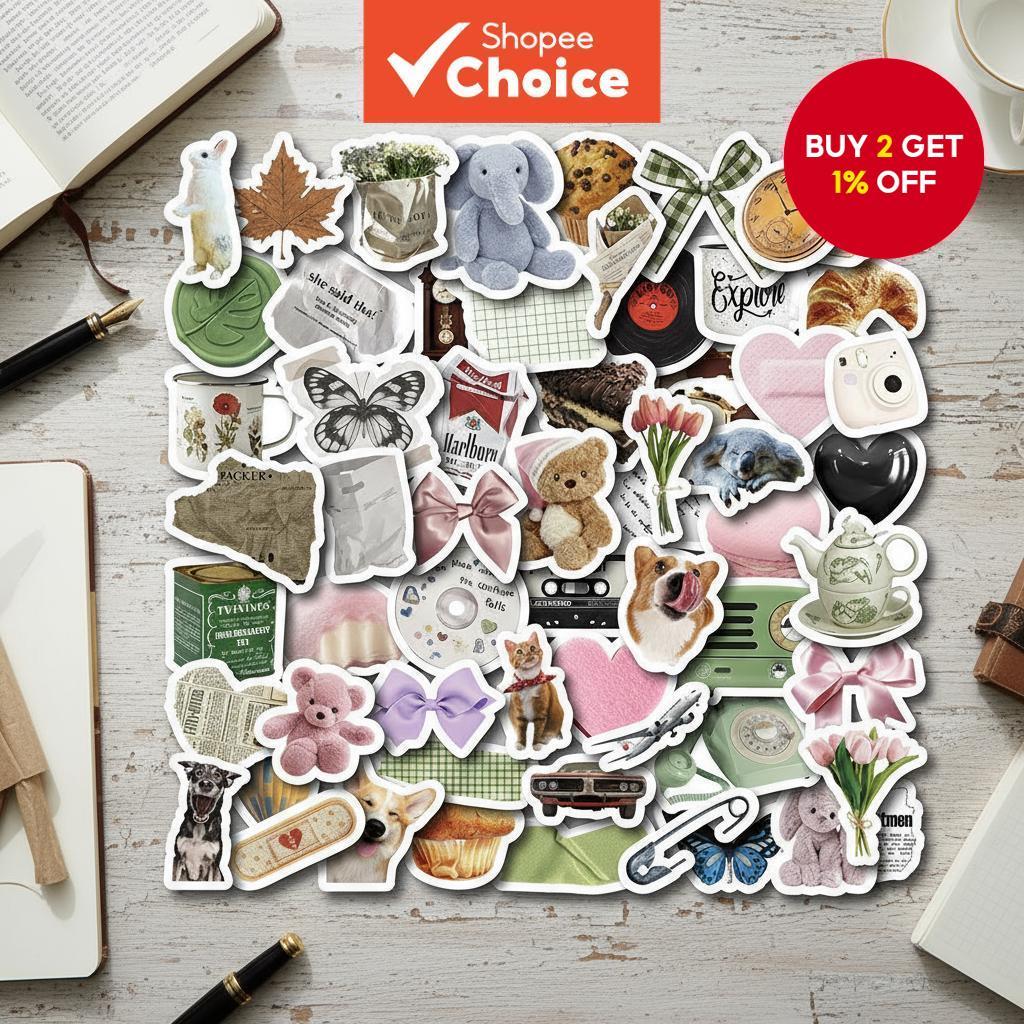 58 Cute Cartoon Stickers for Instagram Style Scrapbook, Kids, Water ...