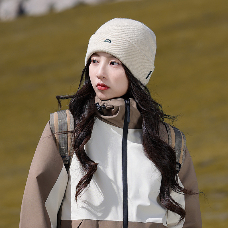 Climbing Cold Hat Ladies 2025 New Style Autumn Wool Knitted Hat Big ...
