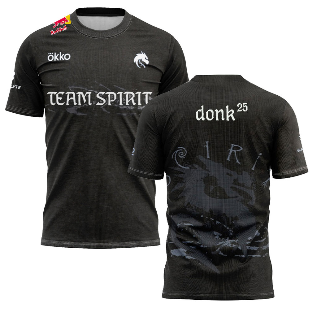 CS2 Team Spirit Jersey For Men Tops One Player Donk Tees Uniform ...