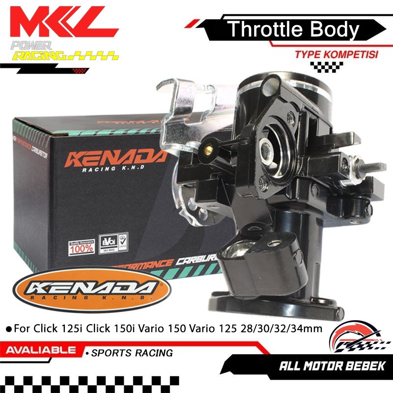 KENADA RACING Throttle Body BLACK Intake Manifold 90°Click 125i Click ...