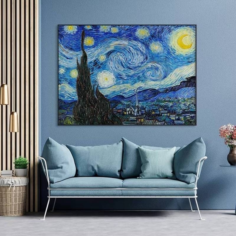 Vincent van Gogh The Starry Night Oil Painting Print Retro Famous ...