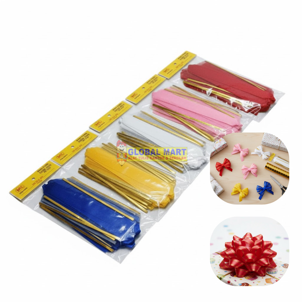Ribbon Bow Gift Wrap Gold Striped Gift Wrap | Shopee Philippines