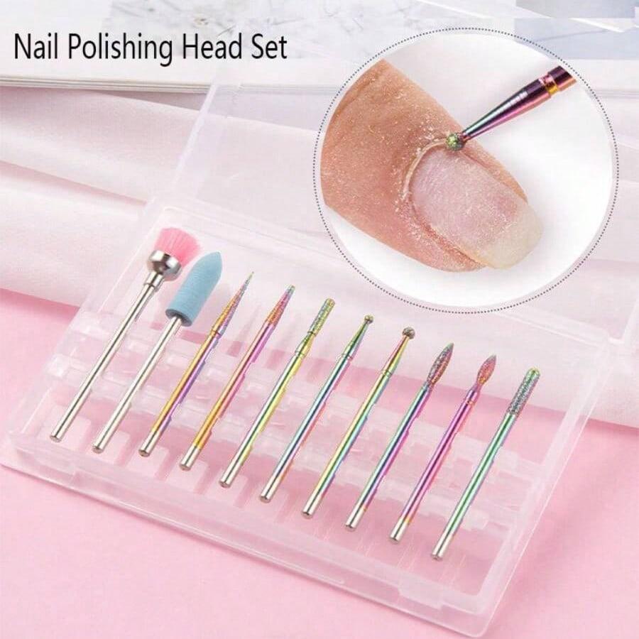 1 Set Nail Grinding And Polishing Head Set Exfoliating Polishing Tool ...