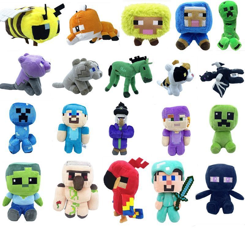 2025 New Products Minecraft Plush Toy Plush Doll Creeper Steve Zombie ...