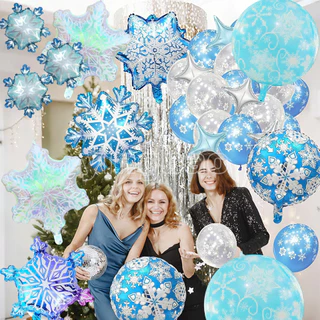 GREHUMOR Snowflake Winter Tablecloth – 3 Pack Disposable Party Decor - View #9